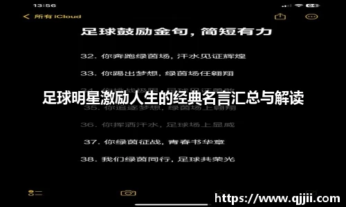 足球明星激励人生的经典名言汇总与解读